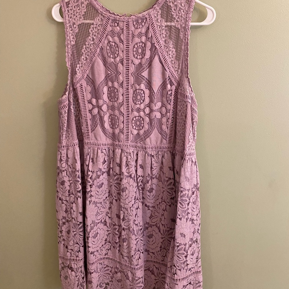 Lavender lace dress knee length